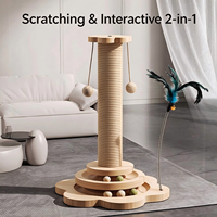 Protection de canapé anti-renversement, anti-déchets, durable, griffoir pour chat en sisal pour chats d'intérieur - Conception interactive verticale, griffoir pour chat