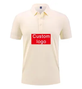 Camisa polo simples para homens de golfe casual liso de alta qualidade com logotipo personalizado por atacado verão