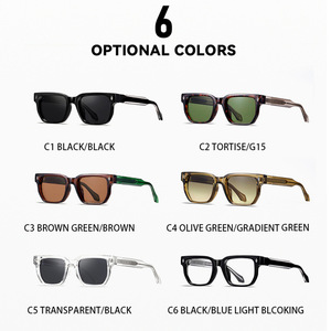 Gafas de Sol Rectangulares de Moda, Montura Completa, Lentes Degradadas, Protección UV400, Estilo Casual Unisex - Product Image 5