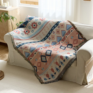 American Style <b>Sofa</b> Cover Geometric Print Cotton Polyester Washable Full Cover <b>Slipcover</b> for Living Room Decor - Product Image 2