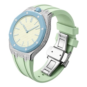 Cinturino in silicone con cassa in acciaio inossidabile e diamanti per Swatch Royal Pop, <span class=keywords><strong>bracciale</strong></span> per Swatch AP Royal Pop, cinturino per orologio - Product Image 5
