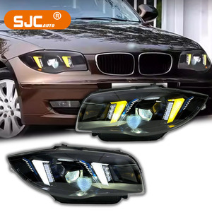 Faros Delanteros SJC Auto de Doble Color para <span class=keywords><strong>BMW</strong></span> Serie 1 E87 E82 120i 130i <span class=keywords><strong>135i</strong></span> 2004-2011, Lámparas LED Láser Frontales Plug and Play - Product Image 1