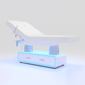 Bonita y práctica iluminación ambiental personalizada cama de masaje eléctrica 3/4 motores con cajones de almacenamiento - Product Image 5