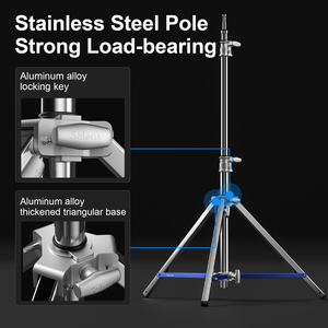 Selens chuyên nghiệp chuyên nghiệp Thấp Trung tâm trọng lực thép không gỉ ánh sáng đứng Tripod với cán Cơ Sở Combo Đầu - Product Image 3