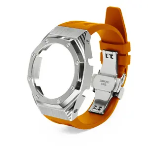 Luxe Modificatie Kit Voor Gshock Ga2100 Fkm Horlogebandjes Voor Casio Gm2100 Mod Kit Rvs Case Voor Gshock Ga2110