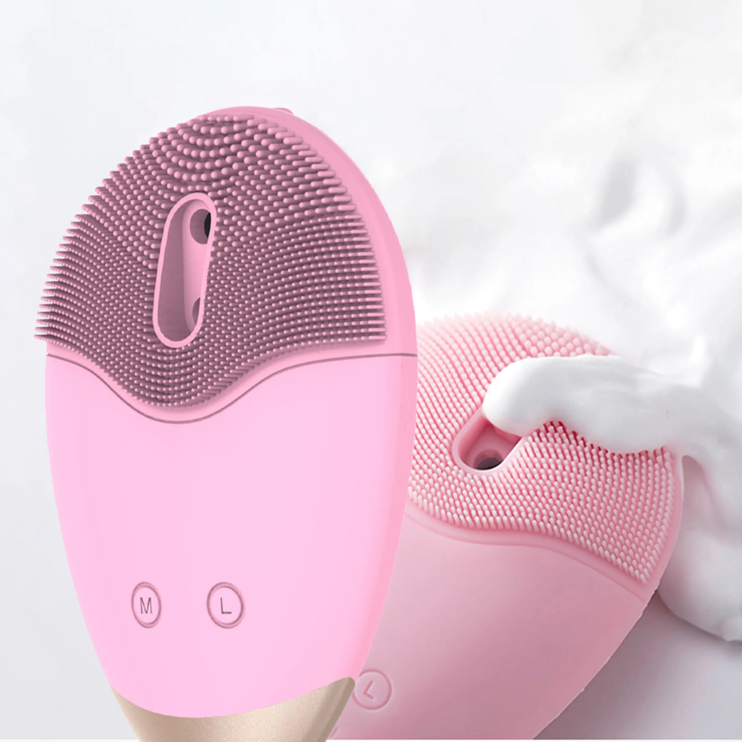 Popular Exfoliators automatic foaming Sonic silicone Facial Cleansing Brush Silicone Face mask Cleaning Brush