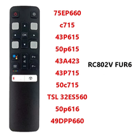 Mando a distancia para TV LCD, mando a distancia para TCL, RC802V, FNR1, 49P30FS, 65P8S, RC802V, FMR1