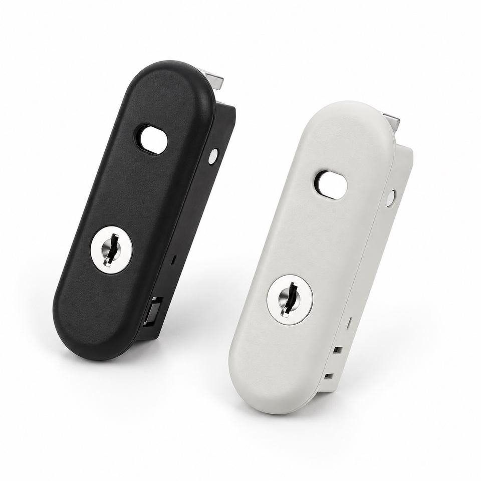 Zinc Alloy & Plastic Recessed Sliding Door Lock E510, 180° Turn Anti ...