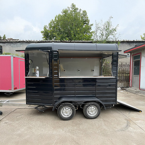 Remolque elegante con ventana de exhibición y cocina completa para catering al aire libre, tipo Horse Box Food Truck - Product Image 1