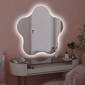 MJ21 뜨거운 판매 대형 불규칙한 다섯개 별 모양 욕실 장식 메이크업 화장대 거울