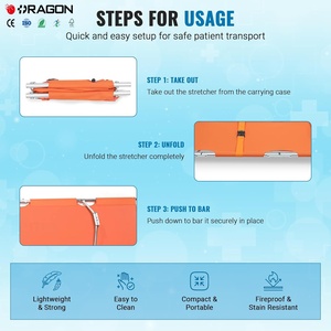 Precio de Fábrica, Camilla de Emergencia Médica Plegable Doble para Ambulancia de Rescate y Bomberos, Personalizable - Product Image 4