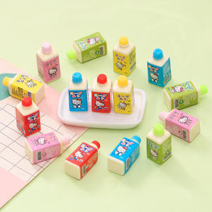 Dibujos animados Kawaii simular botella de yogur 3D encantos simulación bebida gatito Diy casa de muñecas adornos de resina caja de teléfono basura Decoración - Product Image 3