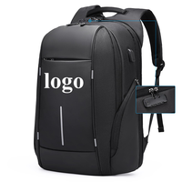 Mochila Antirrobo para Portátil de 15 Pulgadas con Logotipo Personalizado para Hombre, Adecuada para Viajes de Negocios, Multifuncional y Moderna