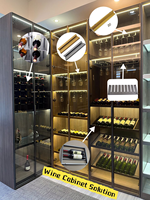 Porte-bouteilles mural en cuir gris aluminium, supports à vin, taille personnalisée