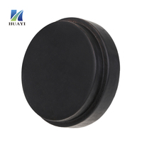 Bouchon de flacon de parfum en bois noir avec logo personnalisé, couvercle à vis rond de luxe pour flacons de parfum et emballages cosmétiques