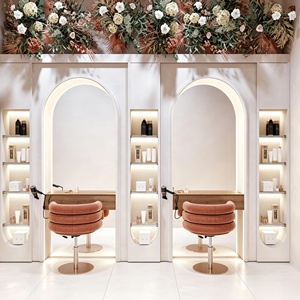 Beauty Hair Salon Furniture Full Room Custom Interior Design Nail Salon station One stop Barber store decoration Renovation - Product Image 3