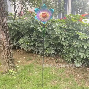 Lampe solaire de jardin à LED avec fibre optique, piquet fleur, étanche, portable, décoration extérieure - Product Image 3