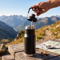 Bouteille d'eau isotherme en acier inoxydable avec paille, anti-fuite, sans BPA, double paroi sous vide, garde le froid 24h et le chaud 12h, pour sport et voyage