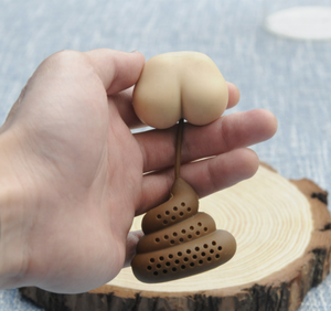 Food Grade Schattige Grappige Siliconen Kak Ontwerp Prank <span class=keywords><strong>Ass</strong></span> Vorm Thee Filter Infuser Voor Losse Blad En Kruidenthee - Product Image 5