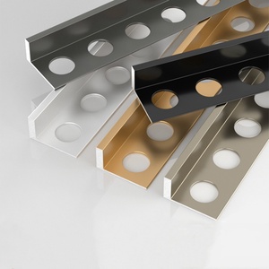 Perfil en L de Aluminio Impermeable para Azulejos, Multifuncional para Esquinas/Bordes/Líneas de Cintura, Tamaño de 8-18 mm, Antiarañazos, Fácil de Limpiar, para Renovación del Hogar - Product Image 1