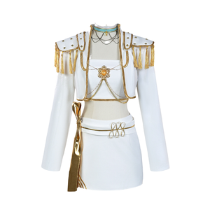 Disfraz de Cosplay de Cazadora de Demonios K-Pop para Mujer, Disfraz Blanco de Mira para Halloween, Carnaval, Fiesta, Juego de Roles, Traje de Rumi, Uniforme para TV y Cine - Product Image 3