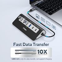 P9 9-in-1 USB-C Hub 4K für PD 100W 2 USB 3.0 5Gbps 2 USB 2.0 SD/TF Kartenleser Aluminium für PC/iPhone 16/15/MBP/iPad