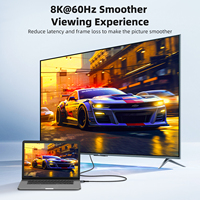 Logo personnalisé Câble HDMI 2.1 8K60Hz 4K120Hz 48Gbps HD TV Câble vidéo HDMI Câble HDMI 2m mâle à mâle