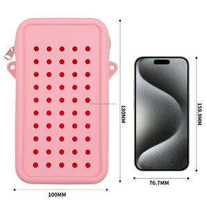 กระเป๋าคาดลำตัวซิลิโ<span class=keywords><strong>ค</strong></span>นแฟชั่น CHINFAI สำหรับทุกเพศ กระเป๋าใส่โทรศัพท์มือถือขนาดเล็ก พร้อมสายสะพาย ลายรองเท้า<span class=keywords><strong>ค</strong></span><span class=keywords><strong>ร็</strong></span><span class=keywords><strong>อก</strong></span> รูระบายอากาศ ปิดด้วยซิป ลายลูกกวาด - Product Image 2