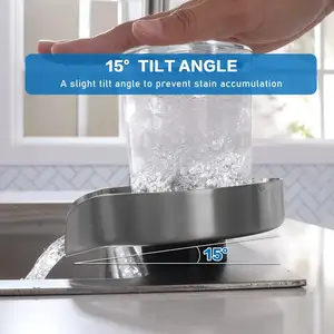 Rinceur de verre en acier inoxydable amélioré avec bec rotatif à 360 degrés rinceur de verre pour évier de cuisine