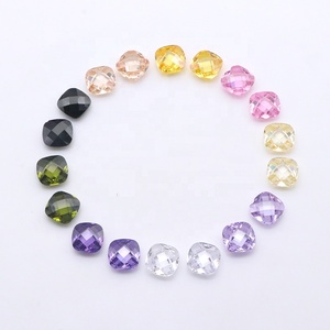 Yingma joyería piedra <span class=keywords><strong>de</strong></span> circón sintético doble tortuga cara cojín corte varios <span class=keywords><strong>colores</strong></span> rosa Amarillo Blanco CZ gemas - Product Image 6