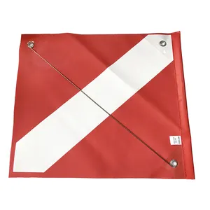 Bendera selam 14*16 cm/20*24 cm, vinil dengan tali untuk pelampung selam scuba