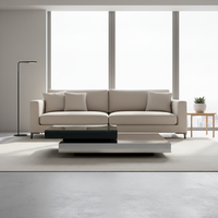 Table basse moderne en acier inoxydable haut de gamme pour la maison épissage supérieur et inférieur meubles de salon de différentes couleurs
