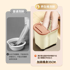 Foot Bath Bucket Large Size With Massage Rollers For Winter Warm Foot Care Adult Use Plastic Material - Product Image 4