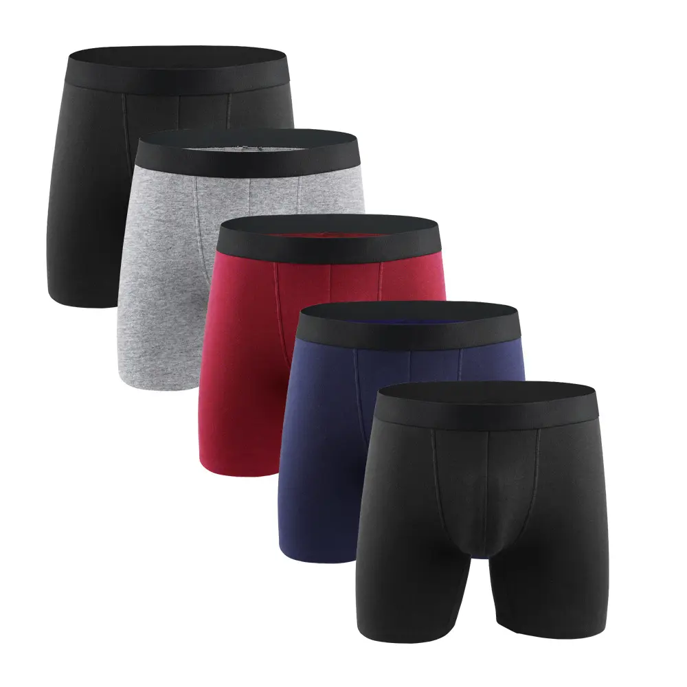 High quality mens Classic solid Cotton stretch Briefs boxers shorts Open Fly Pouch Men's underwear