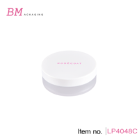 Boîte à poudre libre ronde transparente en plastique avec tamis, emballage cosmétique pour maquillage, directement de l'usine