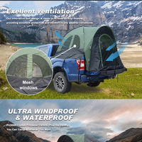 Tente de camionnette camouflage pour 3-4 personnes avec design pliable et abri arrière pour le camping en plein air et l'équipement de pêche