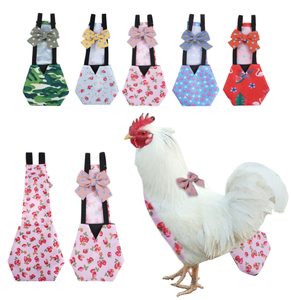 Couche lavable pour volaille (poulet, canard, oiseau, oie) avec nœud papillon et bande élastique, anti-crottes - Product Image 2