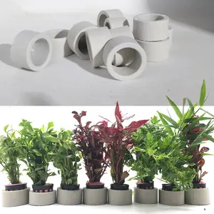 Água plantas cultivo fixo anel bas aquário acessórios cerâmica plantio anel para viver plantas aquáticas