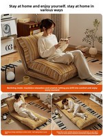 Canapé-lit modulable en chenille et PU, une place, inclinable, extensible et pliable, pour salon – Idéal pour hôtels et villas