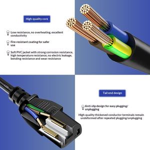 Cavo di Prolunga a Tre Poli con Spina Brasiliana Certificata per Cuociriso e Computer - Product Image 2