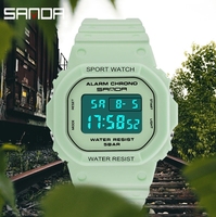 Personnalisez votre propre logo Sanda 293 Blanc Reloj LED Digital Sport Montre-bracelet pour femme, montre tendance pour femme, montre étanche, montre pour femme