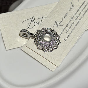 Pendentif en argent pur S925, style antique, petite fleur, simple, tendance, personnalité, rétro français, pendentifs de mode, breloques - Product Image 5