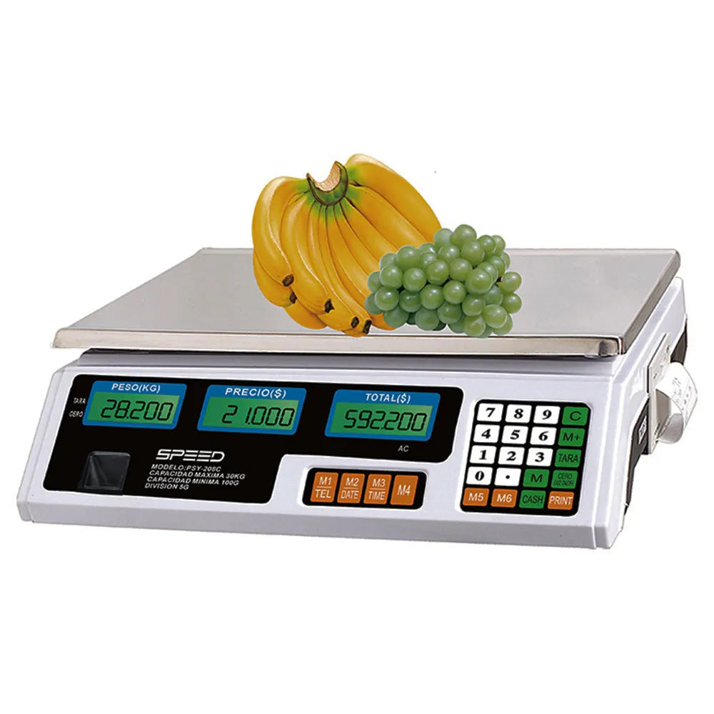 88LB 40KG Electronic Price Computing Scale | Digital Deli Food Produce Weight Scales Counting Equipment with LCD Display
