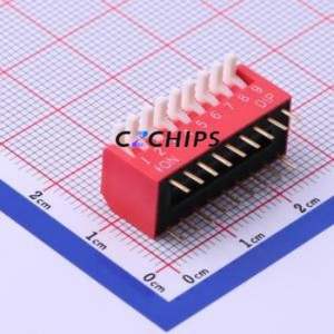 DP-09RP DIP Switch Through hole Component (THT) Switch Piano Key Single Pole Single Throw 9-Bit 2.54mm - Product Image 1