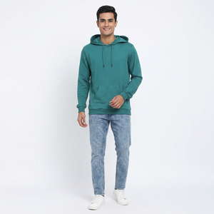 Sweat à capuche décontracté personnalisé pour homme, en tricot Spandex/Coton, manches longues, style urbain vintage, avec fermeture éclair, respirant, séchage rapide 2026 - Product Image 1