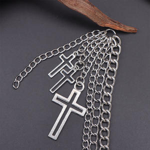 Multi Layered Cross Shoe <b>Chain</b> Zinc Alloy Detachable Punk <b>Boot</b> Accessory Unisex Daily Wear - Product Image 3