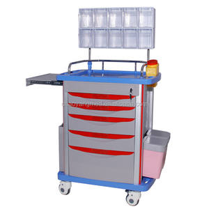 Produceert Gespecialiseerde Medische Apparatuur Fabriek Ziekenhuis Abs Emergency Trolley Drugs Lade Geneeskunde Trolley Leveranciers - Product Image 4