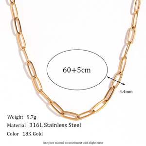 Collar Minimalista de Titanio con Baño de Oro de 18K y Cadena para la Cintura para Mujer - Product Image 2