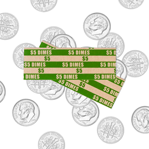 Enveloppes pour pièces de monnaie Green Dimes, 105 pièces, papier kraft de haute qualité, identification par couleur ABA, faciles à utiliser, sacs de tri pour pièces de monnaie - Product Image 5