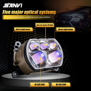 เลนส์โปรเจคเตอร์สี่เหลี่ยมแบบเลเซอร์สามดวงกำลังสูง Sanvi New Brightness 30% โปรเจคเตอร์สว่างพิเศษ เลนส์ไฟหน้าแบบ LED - Product Image 2